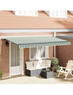 Tenda Retrattile Verde 400 x 200 cm Tessuto