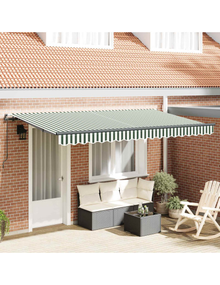 Tenda Retrattile Verde 400 x 200 cm Tessuto