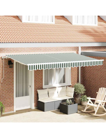 Tenda Retrattile Verde 400 x 200 cm Tessuto