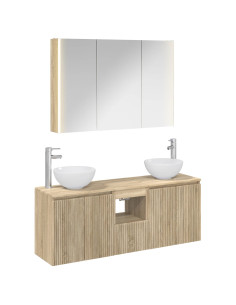 Set di Armadi da Bagno 4 pcs Rovere Sonoma 103,5 x 15,5 x 70 cm