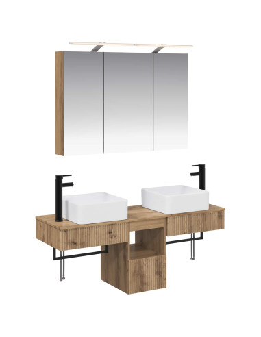 Set di Armadi da Bagno 4 pcs Rovere Artigianale