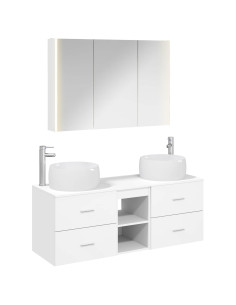 Set di mobili per il bagno 4 pcs Bianco