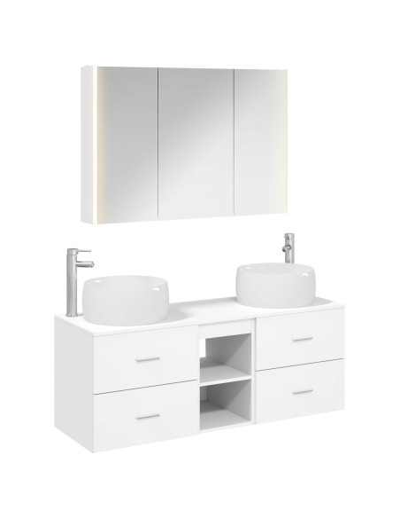 Set di mobili per il bagno 4 pcs Bianco
