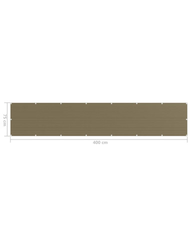 Paravento da Balcone Grigio Talpa 75x400 cm in HDPE