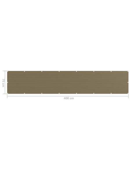 Paravento da Balcone Grigio Talpa 75x400 cm in HDPE