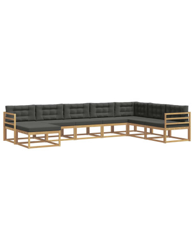Set di divani da esterno 8 pcs Bianco e Antracite