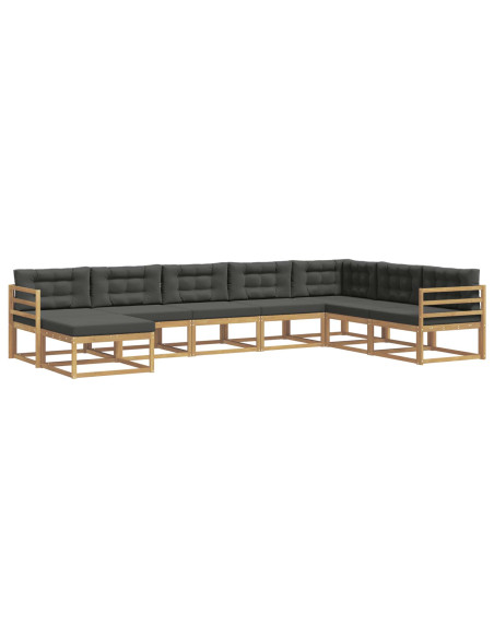 Set di divani da esterno 8 pcs Bianco e Antracite