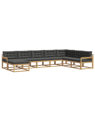 Set di divani da esterno 8 pcs Bianco e Antracite