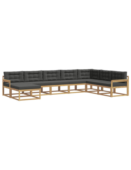 Set di divani da esterno 8 pcs Bianco e Antracite