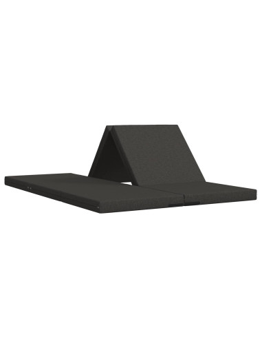 Divano Letto Pieghevole 140 x 67 x 45 cm Grigio Scuro