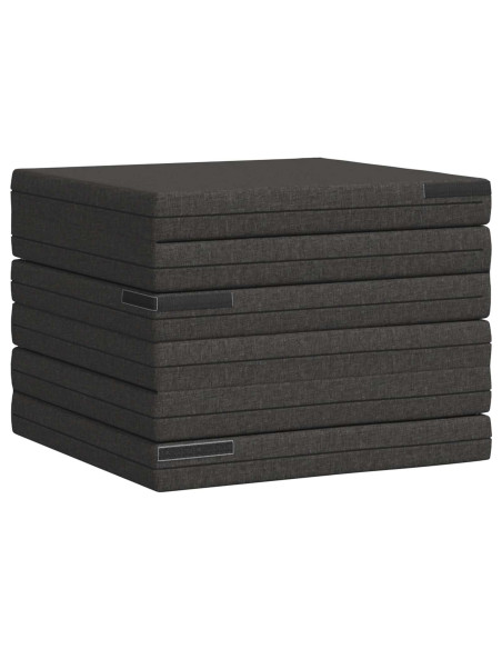 Divano Letto Pieghevole 140 x 67 x 45 cm Grigio Scuro