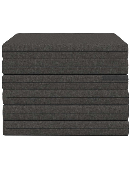 Divano Letto Pieghevole 140 x 67 x 45 cm Grigio Scuro