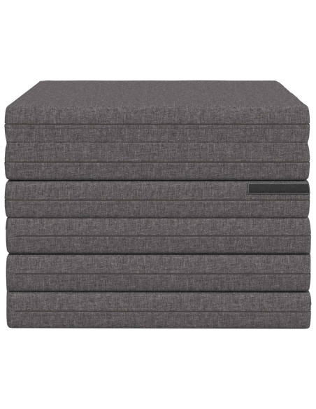 Divano Letto Pieghevole 140 x 67 x 45 cm Grigio Chiaro