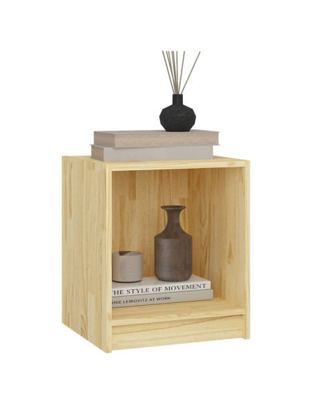 Comodino 35,5x33,5x41,5 cm in Legno Massello di Pino
