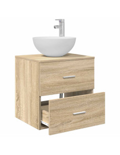 Mobile Lavabo da Parete Rovere Sonoma 49,5 x 41 x 64,5 cm 2