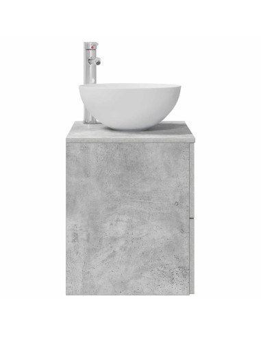 Mobile Lavabo da Parete Grigio Cemento 49,5 x 41 x 64,5 cm