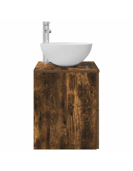 Mobile Lavabo da Parete Rovere Fumo 49,5 x 41 x 64,5 cm