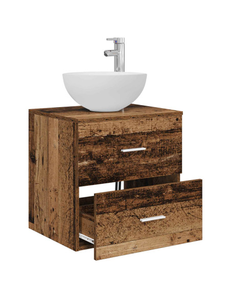 Mobile Lavabo da Parete Legno antico 49,5 x 41 x 64,5 cm