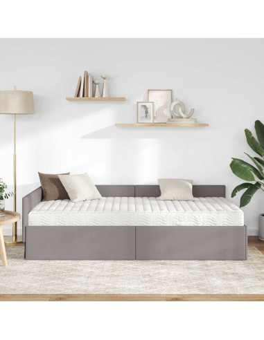 Struttura Letto Angolare con Materasso 2 pcs Talpa Tessuto
