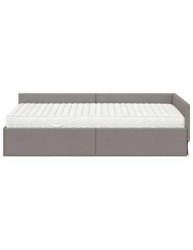 Struttura Letto Angolare con Materasso 2 pcs Talpa Tessuto
