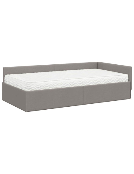 Struttura Letto Angolare con Materasso 2 pcs Talpa Tessuto