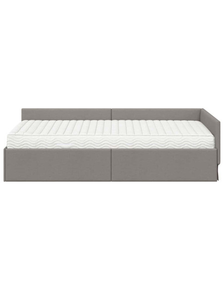 Struttura Letto Angolare con Materasso 2 pcs Talpa Tessuto