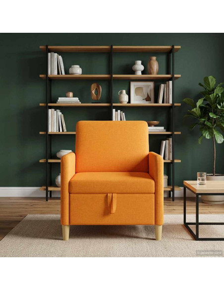 Divano con Storage Giallo Scuro 72 x 78 x 87 cm Poliestere