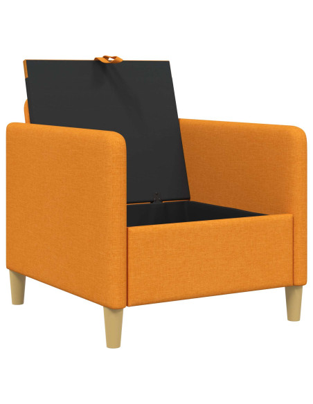 Divano con Storage Giallo Scuro 72 x 78 x 87 cm Poliestere