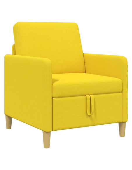 Divano con Storage Giallo Chiaro 72 x 78 x 87 cm Poliestere