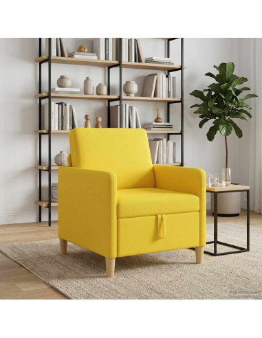 Divano con Storage Giallo Chiaro 72 x 78 x 87 cm Poliestere