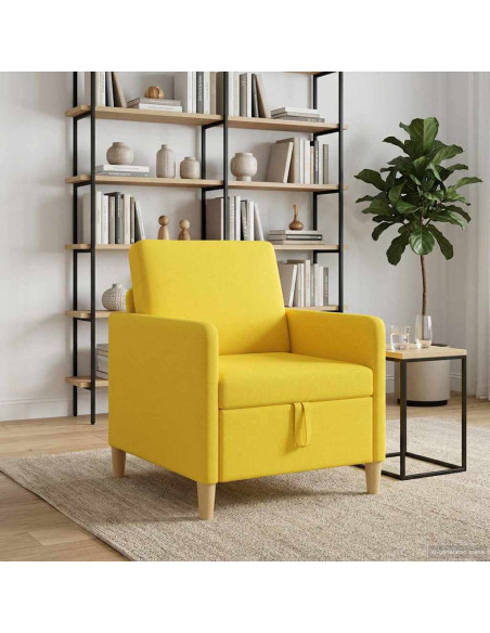 Divano con Storage Giallo Chiaro 72 x 78 x 87 cm Poliestere