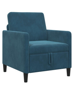 Divano con Storage Blu 72 x 78 x 87 cm Poliestere 2