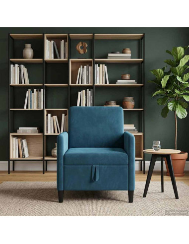 Divano con Storage Blu 72 x 78 x 87 cm Poliestere