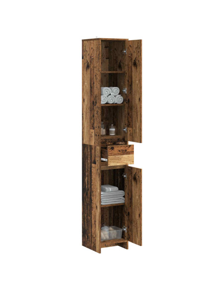 Mobile da Bagno Legno antico 30 x 33 x 190 cm