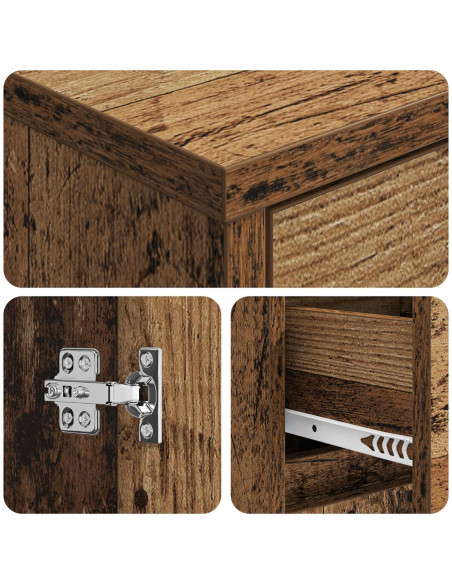 Mobile da Bagno Legno antico 30 x 33 x 190 cm