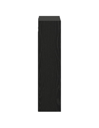 Mobile lavabo da parete Rovere Nero 35 x 20 x 81 cm