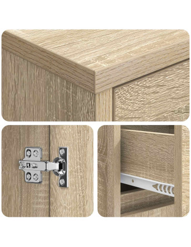 Mobile lavabo da parete Rovere Sonoma 35 x 20 x 81 cm