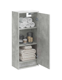 Mobile lavabo da parete Grigio Cemento 35 x 20 x 81 cm 2