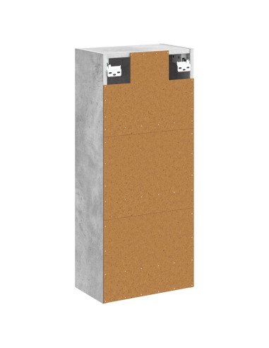 Mobile lavabo da parete Grigio Cemento 35 x 20 x 81 cm