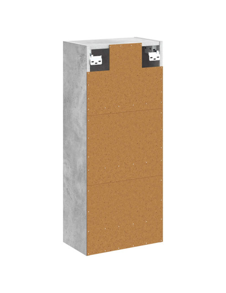 Mobile lavabo da parete Grigio Cemento 35 x 20 x 81 cm