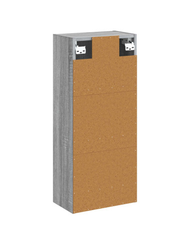 Mobile lavabo da parete Sonoma grigio 35 x 20 x 81 cm