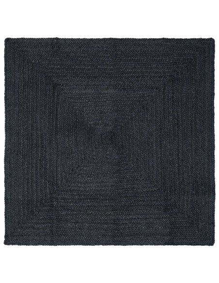 Tappeti per area Quadrato Grigio Scuro 200 x 200 cm Juta