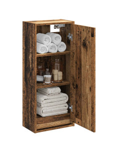 Mobile lavabo da parete Legno antico 35 x 20 x 81 cm 2