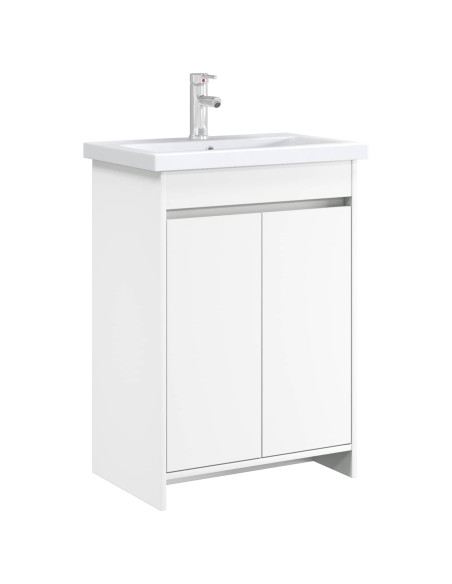 Mobiletto da Bagno Sotto Lavabo Bianco 56 x 37,5 x 81 cm