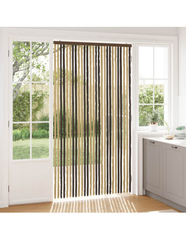 Tenda per insetti in chenille Marrone Scuro e Beige