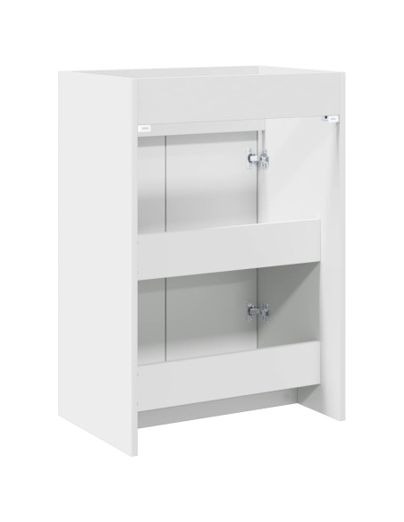 Mobiletto da Bagno Sotto Lavabo Bianco 56 x 37,5 x 81 cm