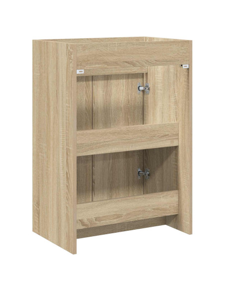 Mobiletto da Bagno Sotto Lavabo Rovere Sonoma 56 x 37,5 x 81 cm