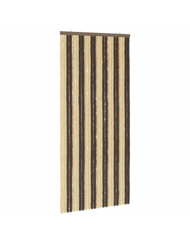 Tenda per insetti in chenille Marrone scuro e beige