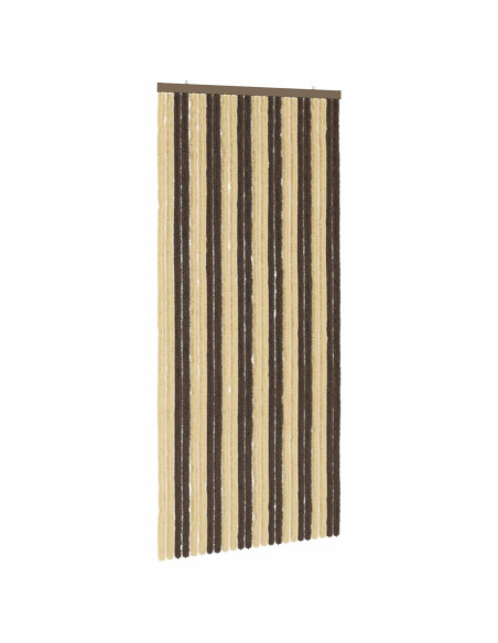 Tenda per insetti in chenille Marrone scuro e beige