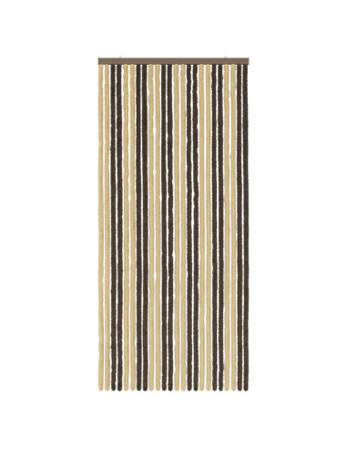 Tenda per insetti in chenille Marrone scuro e beige